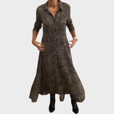 Lívia Vestido Midi Fluido con Estampado