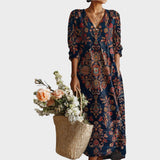 Rosinha Vestido Largo con Estampado Floral