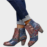 Mina - Botas Cortas con Estampado