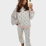 Cristal Conjunto de Pijama Navideño