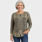 Margaret Blusa Vintage con Estampado
