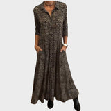 Lívia Vestido Midi Fluido con Estampado