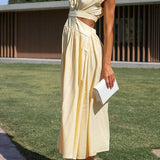 Quincy | Vestido Midi con Corte y Bolsillos
