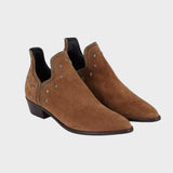 Estrella - Botines de Ante con Forma Puntiaguda