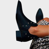 Alexa - Botines de Piel con Forma Puntiaguda