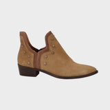 Estrella - Botines de Ante con Forma Puntiaguda