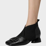 Vera - Botines de Piel con Elástico