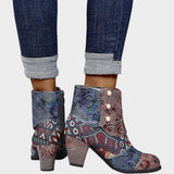 Mina - Botas Cortas con Estampado