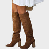 Diane - Botas de Caña Altas de Ante