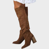 Diane - Botas de Caña Altas de Ante