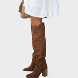 Diane - Botas de Caña Altas de Ante