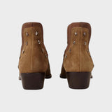 Estrella - Botines de Ante con Forma Puntiaguda