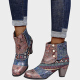 Mina - Botas Cortas con Estampado