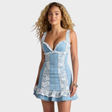Josselin Minivestido De Encaje Vaqueros