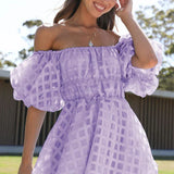 Evie - Vestido Mini de Manga Abullonada