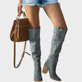 Diane - Botas de Caña Altas de Ante
