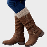 Gloria - Bota de Caña Alta con Detalle de Malla Trenzada