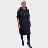 Kiva - Vestido con Lentejuelas y Capucha