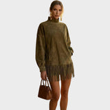 Sheri - Vestido de Ante con Flecos