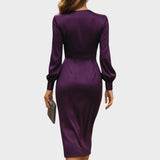 Imaupa Vestido Midi Cruzado de Satén