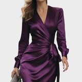 Imaupa Vestido Midi Cruzado de Satén