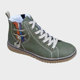 Lila Botines con Cordones