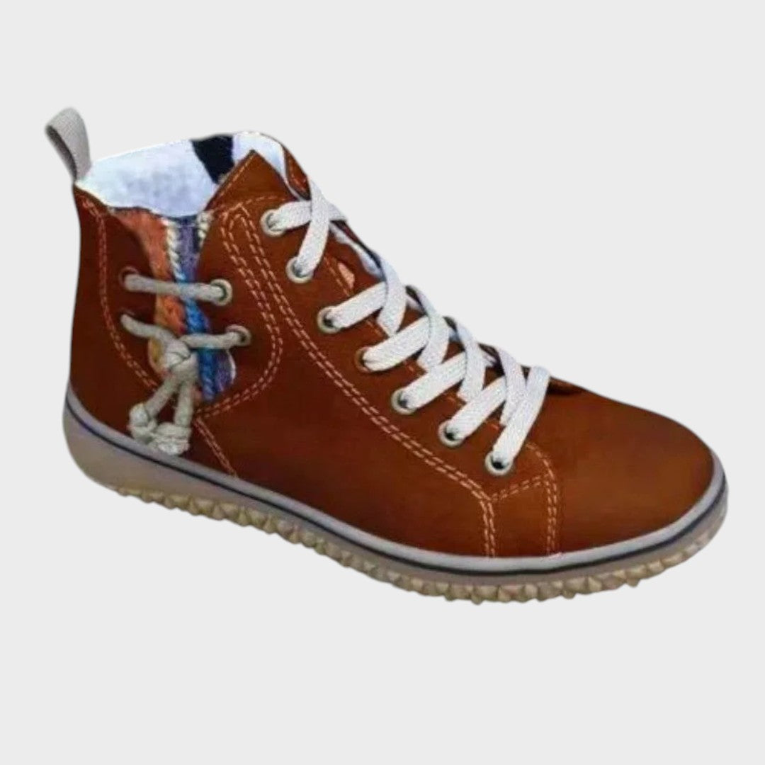 Lila Botines con Cordones