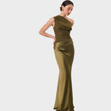 Asmine Elegante Vestido de Un Solo Hombro