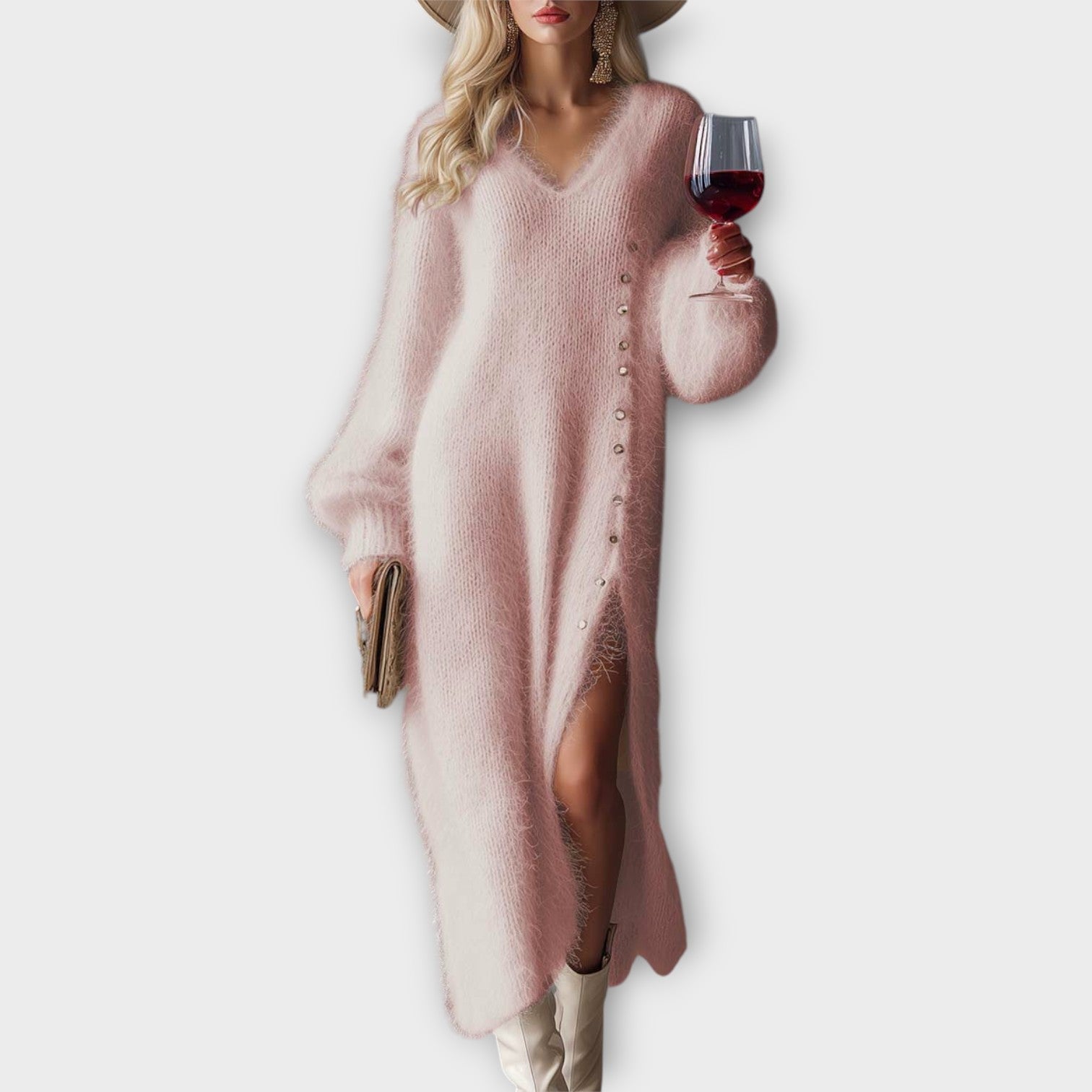 Vestido Maxi Elegante de Punto Suave