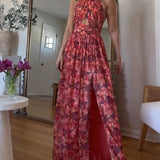 Luna | Vestido Maxi con Estampado Floral