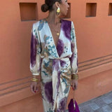 AINE - VESTIDO KIMONO ELEGANTE CON ESCOTE EN V