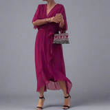 Dorselinde | Vestido Maxi Elegante con Escote Femenino
