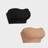 Sujetador bandeau sin costuras y sin tirantes: sin aros y antideslizante