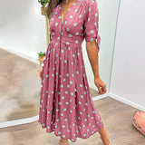 Maria | Vestido de Lunares con Botones