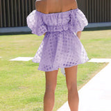 Evie - Vestido Mini de Manga Abullonada