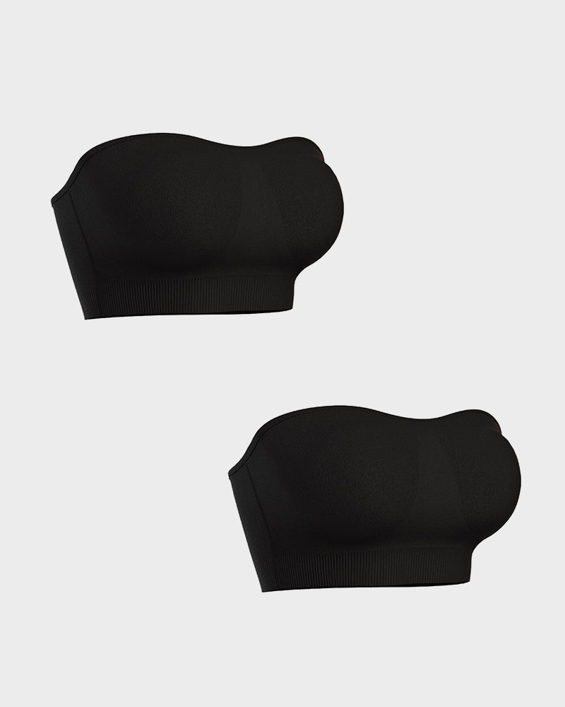 Sujetador bandeau sin costuras y sin tirantes: sin aros y antideslizante