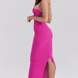 Fay | Vestido Largo de Encaje con Abertura