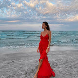 Zara - Vestido Maxi con Volantes