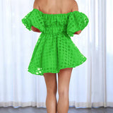 Evie - Vestido Mini de Manga Abullonada
