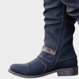 Gloria - Bota de Caña Alta con Detalle de Malla Trenzada