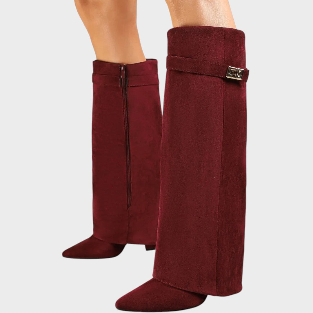 Lunara - Botas de Ante con Caña Alta