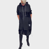 Kiva - Vestido con Lentejuelas y Capucha