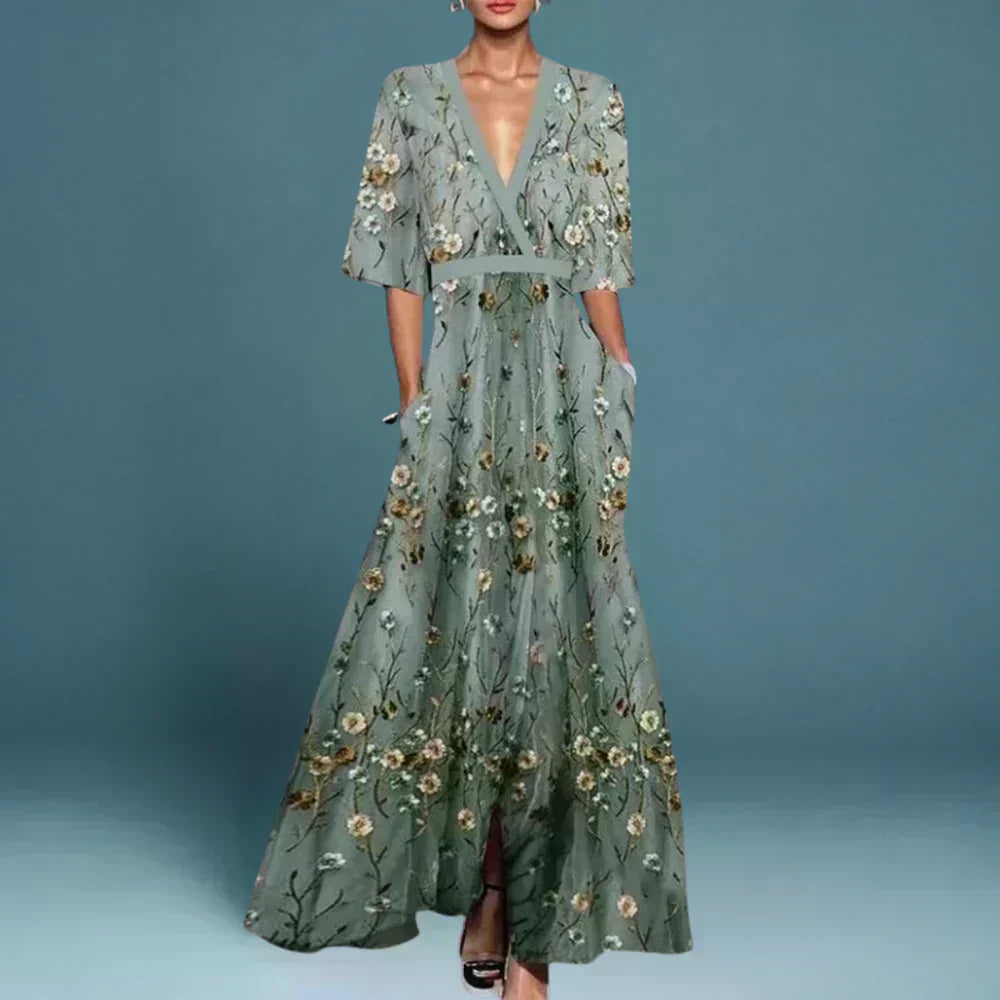Ruby - Vestido Elegante con Patrón Floral