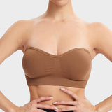 Sujetador bandeau sin costuras y sin tirantes: sin aros y antideslizante