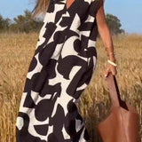 Aria™ - Vestido Impreso Suelto con Escote en V