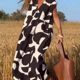 SITA - Vestido con estampado y escote en V