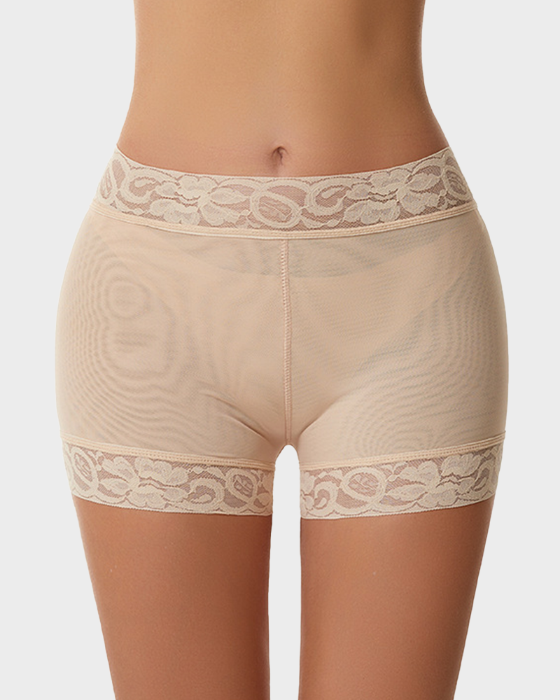 Shorts moldeadores de cintura alta con encaje