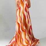 Marlyn - Vestido Maxi Sin Espalda con Cuello Halter