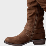 Gloria - Bota de Caña Alta con Detalle de Malla Trenzada