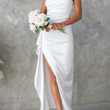 Inez - Elegante Vestido Maxi de Un Hombro